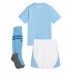 Manchester City Domáci Detský futbalový dres 2023-24 Krátky Rukáv (+ trenírky)